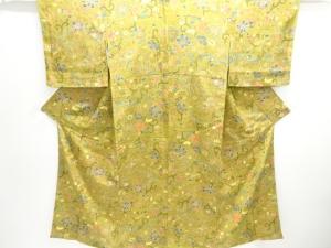 鳳凰に唐花模様小紋着物